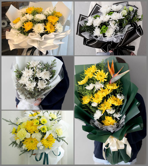 浙江省台州温岭市松门镇南咸田村白事花束代送